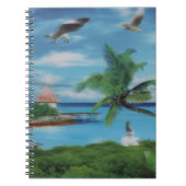 Tropical Beach Scene Art Print Notizblock (Vorderseite)