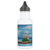 Tropical Beach Scene Art Print Trinkflasche (Links)