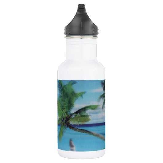 Tropical Beach Scene Art Print Trinkflasche (Rechts)