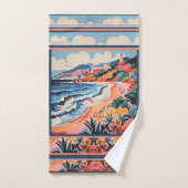Tropical Beach Scene Handtuch Badhandtuch Set (Handtuch)