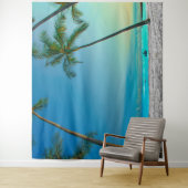 Tropical Beach Scene Palm Trees Hawaii Wandteppich (Beispiel)