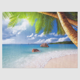 Tropical Beach Scene Palmen Tree Decoupage Seidenpapier
