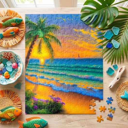 Tropical Beach Scenery Jigsaw Puzzle