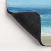 Tropical Beach Sea Blue Ocean Waves Wasserfarbe Mousepad (Ecke)