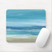 Tropical Beach Sea Blue Ocean Waves Wasserfarbe Mousepad (Mit Mouse)