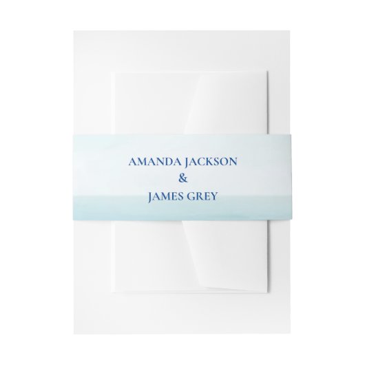 Tropical Beach Sea Blue Wedding Belly Band (Vorderseite Beispiel)