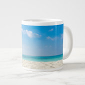 Tropical Beach Sea Sand Sky & Summer Day Jumbo-Tasse (Vorderseite Rechts)