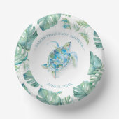 Tropical Beach Sea Turtle Baby Shower Pappteller (Vorderseite)
