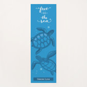 Tropical Beach Sea Turtles Personalisiert Yogamatte (Vorderseite)