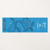Tropical Beach Sea Turtles Personalisiert Yogamatte (Vorderseite (Horizontal))