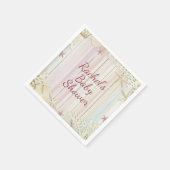 Tropical Beach Seashell Baby Dusche Boho Chic Serviette (Ecke)