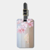 Tropical, Beach, Seashell, Plumeria Gepäckanhänger (Vorderseite vertikal)