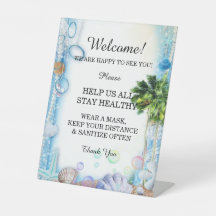 Tropical Beach Seashell Wedding Safety