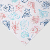 Tropical Beach Seashells Pattern Seidenpapier (Detail)