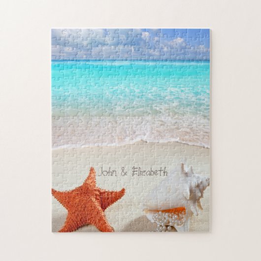 Tropical Beach Seashells Puzzle (Vertikal)