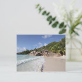 Tropical Beach, Seychellen, Indian Ocean Postkarte (Stehend Vorderseite)