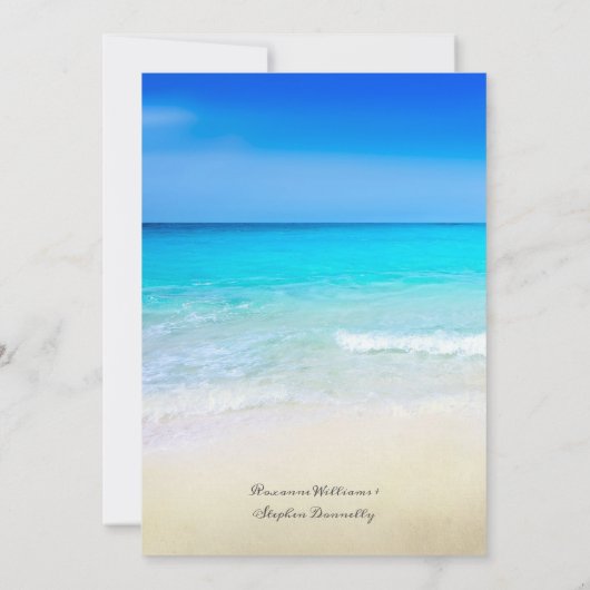 Tropical Beach Shore Einladung (Rückseite)