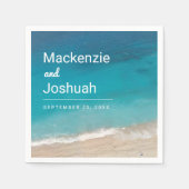 Tropical Beach Shore Türkis Ocean Wedge Serviette (Vorderseite)