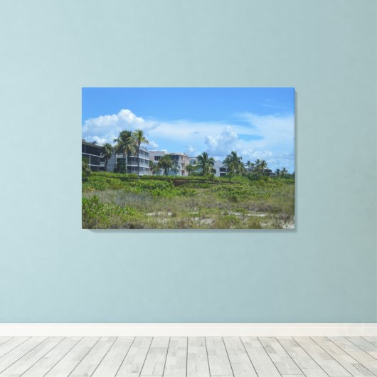 Tropical Beach Side Paradise Leinwanddruck (Insitu (Holzboden))