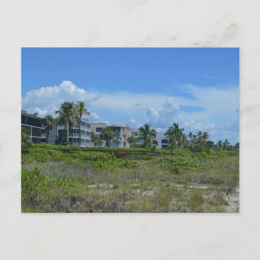 Tropical Beach Side Paradise Postkarte (Vorderseite)