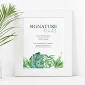 Tropical Beach Signature Drinks Hochzeitszeichen Poster