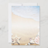 Tropical Beach Starfish and Muscheln Brautparty Einladung (Rückseite)