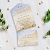 Tropical Beach Starfish and Muscheln Wedding All In One Einladung