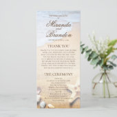 Tropical Beach Starfish Hochzeitskarte (Stehend Vorderseite)