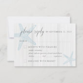 Tropical Beach Starfish Rustikale Auswahl RSVP Karte (Vorderseite)