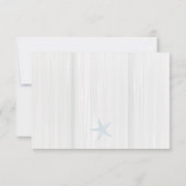 Tropical Beach Starfish Rustikale Auswahl RSVP Karte (Rückseite)