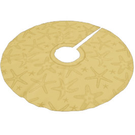 Tropical Beach Starfish Sand Colored Seashell Polyester Weihnachtsbaumdecke