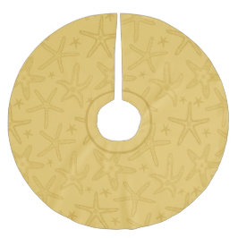 Tropical Beach Starfish Sand Colored Seashell Polyester Weihnachtsbaumdecke