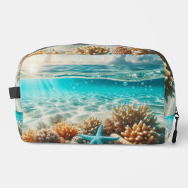 Tropical Beach Starfish Seashells Ozean Szene Waschbeutel