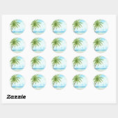 Tropical Beach Sticker (Blatt)
