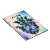 Tropical Beach Style Palm Tree Art Journal Notizblock (Rechte Seite)