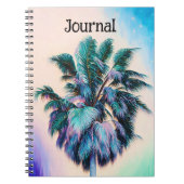Tropical Beach Style Palm Tree Art Journal Notizblock (Vorderseite)