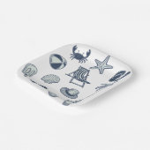 Tropical Beach Summer Crab Popsicle Seashell Ball Pappteller (Gewinkelt)