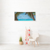 Tropical Beach Summer Palm Tree Brautparty Banner (Insitu)