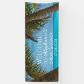 Tropical Beach Summer Palm Tree Brautparty Banner (Vertikal)