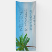 Tropical Beach Summer Palm Tree Brautparty Banner (Vertikal)
