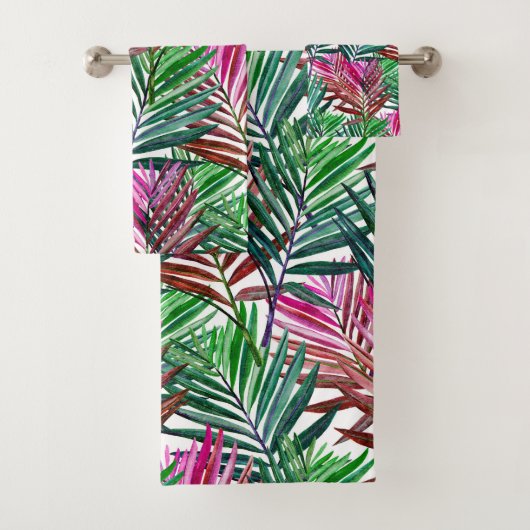 Tropical Beach Summer Palms Badhandtuch Set (Insitu)