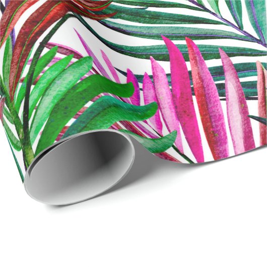 Tropical Beach Summer Palms Geschenkpapier (Rolleneckpunkt)