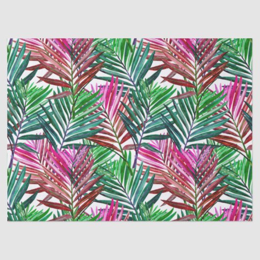 Tropical Beach Summer Palms Seidenpapier (Vorderseite)