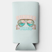 Tropical Beach Summer Vibes Selters Dosenkühler (Vorderseite)