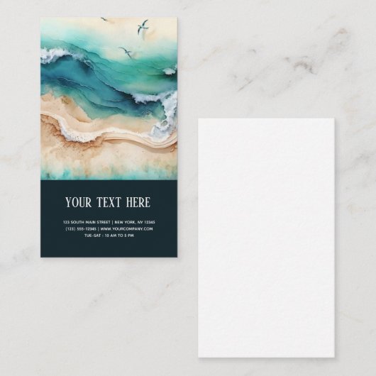 Tropical Beach Summer Visitenkarte (Vorne/Hinten)