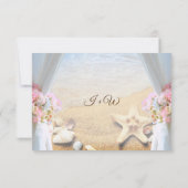 Tropical Beach Summer Wedfish RSVP Card Einladung (Rückseite)
