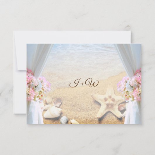 Tropical Beach Summer Wedfish RSVP Card Einladung (Rückseite)