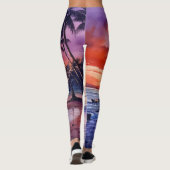 Tropical Beach Sunset #1 Leggings (Rückseite)