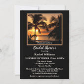 Tropical Beach Sunset Bridal Dusche Einladung (Vorderseite)