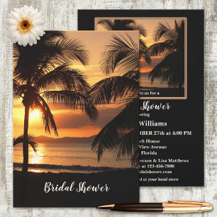 Tropical Beach Sunset Bridal Dusche Einladung